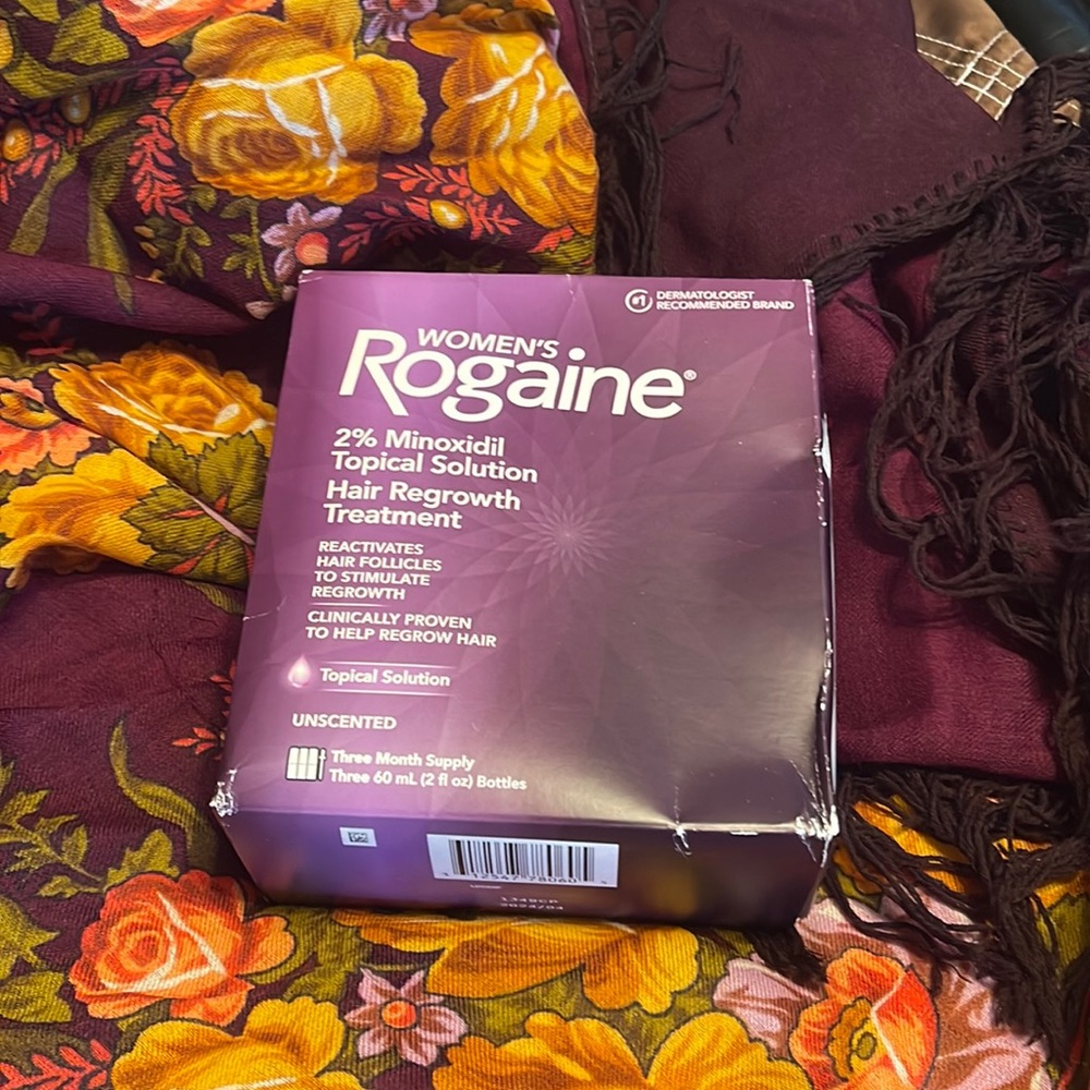1 Box Womens Rogaine - 3- 60ml bottles Topical Solutions 2% Minoxidil Treatment